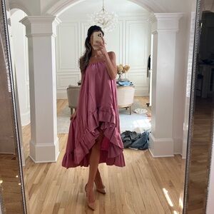 VENUS Strapless Pink High Low Dress